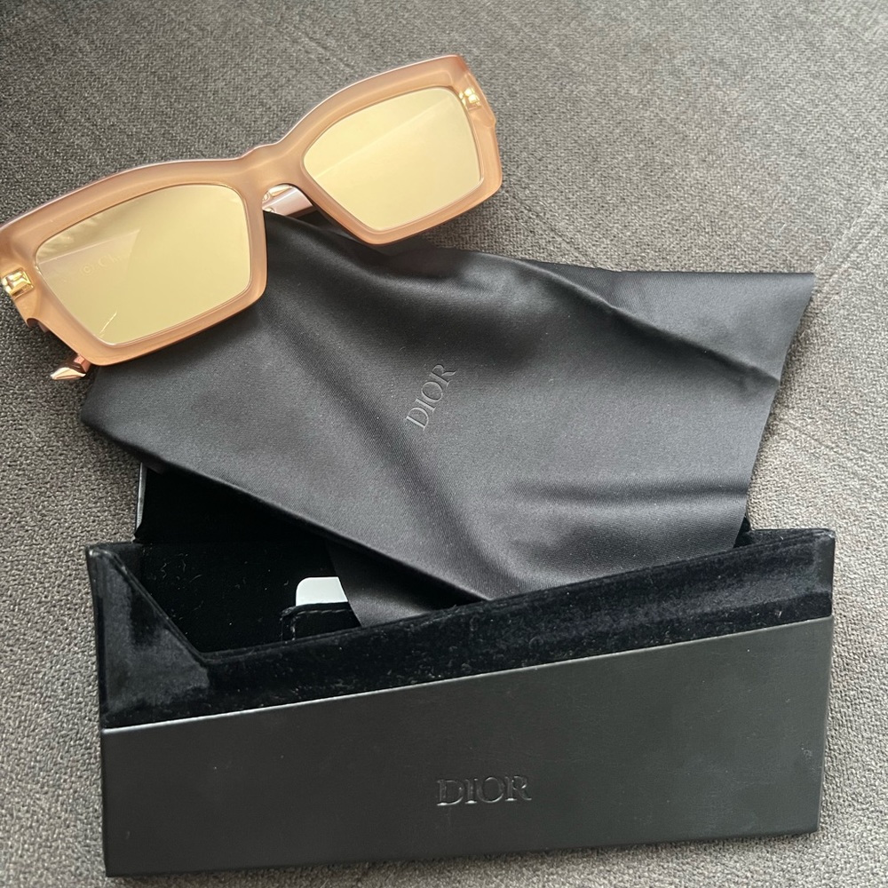 DIOR Multilayer Gold Cat Eye Ladies Sunglasses 0S45/SQ